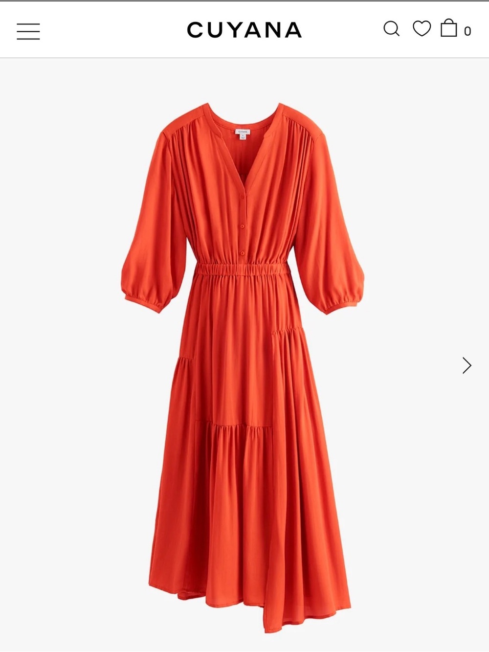 Cuyana Tencel Gathered Panel Dress Lipstick XS
$268